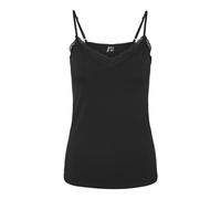 PIECES Pckate Lace Singlet Noos, Camiseta sin Mangas Mujer, Negro (Black Black), 40 (Talla del Fabricante: Medium)