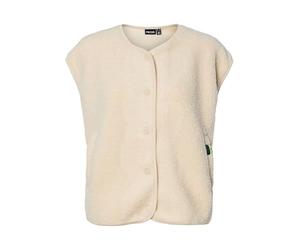 PIECES Pckatty Teddy Vest, abedul, M | Chaleco
