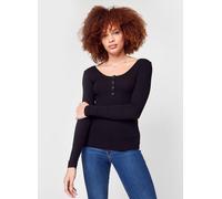 PIECES Pckitte Ls Top Noos B C, Camisa Manga Larga para Mujer, Negro (Black Black), L