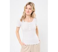 Pieces PCKITTE SS LUREX TOP FC S Blanco
