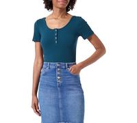 PIECES Pckitte SS Top Noos BC, Camiseta para Mujer, Gris Oscuro, L