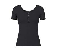 PIECES Camiseta abotonada. Color Negro