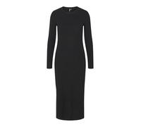 PIECES Pckylie LS O-Neck Midi Dress Noos BC Keid, Negro, L Mujeres