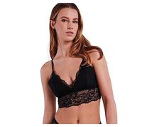Pieces Pclina Sujetador de Encaje con Tirantes Top Noos, Negro, XS para Mujer