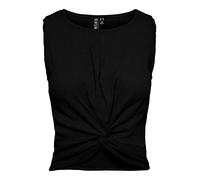 PIECES Pcluna SL Knot Top Sa BC, Negro, S para Mujer