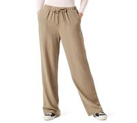 PIECES Pcmaddie HW Wide Pants Pantalones de Tela, Deep Lichen Green, S para Mujer