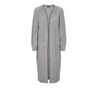 PIECES Pcmaggy LS Long Knit Cardigan Noos BC Suéter, Color Gris, XS para Mujer