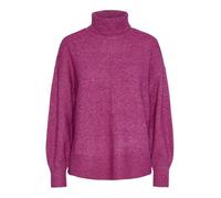 PIECES Pcmalou LS - Jersey de Punto con Cuello Redondo para Mujer, Fucsia Festival. Detalles: Melange, M