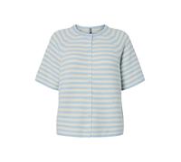 PIECES Pcmalou SS O-Neck Stripe Cárdigan Pwp BC, Color Azul, S para Mujer