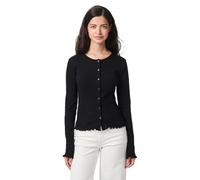 PIECES Pcmarie LS Poin Cardigan JRS Noos, Negro, S