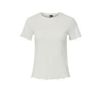 PIECES Pcmarie SS O-Neck Poin Top JRS Noos BC, Cloud Dancer, S