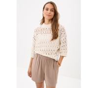 Pieces Pcmasha 3/4 O-Neck Knit Bc XS Blanco