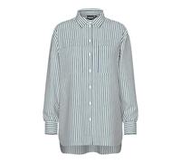 PIECES Pcmelia LS Loose Shirt WVN Noos BC, Blanco Brillante, XL