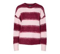 PIECES Pcmilla LS O-Neck Knit BC, Rojo, M
