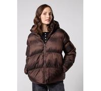 Pieces Pcmilla Shiny Puffer Jacket W. Hood XS Marrón