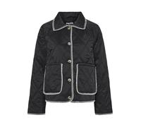 PIECES Pcnaima Quilted Stitch Detail Jacket Chaqueta Acolchada, Negro/Detalles: Banda de Rodadura de Bailarina de Nube, L para Mujer
