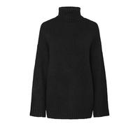 PIECES Pcnancy Ls Loose Roll Neck Knit Noos Bc Suéter, Negro, L para Mujer