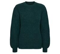 PIECES Pcnanna LS O-NCK Loose Wool Knit Noos BC Suéter, Trekking Green, M para Mujer