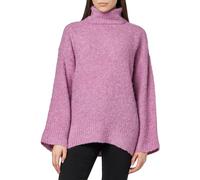 PIECES Pcnatherine LS High Neck Knit BC Suéter, Orquídea Radiante/Detalle: mélange, M para Mujer