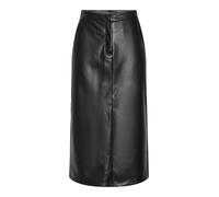PIECES Pcneeth HW PU Midi Skirt Falda, Negro, S para Mujer