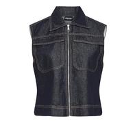 PIECES Pcnevin SL Chaleco Chaqueta, Dark Azul Denim, S para Mujer