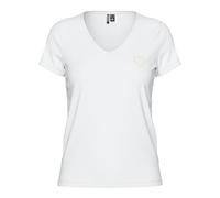 PIECES Pcnew Billy tee Emb Noos BC Camiseta, Blanco Brillante, M Mujeres