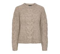 PIECES Pcnina Ls O-neck Knit Noos Bc Suéter, Mujer, Fósil, XS