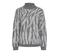 PIECES Pcnoela LS Oneck Knit BC Jersey de Punto, Cloud Dancer/patrón: Jacquard magnético, L para Mujer