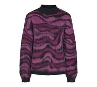 PIECES Pcnoela LS Oneck Knit BC Jersey de Punto, Salute/patrón: Jacquard Rosa, XS para Mujer