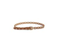 PIECES Pcnyas Leather Stud Jeans Belt Cinturón de Cuero, Coñac/Detalle: Dorado Trim, 85 para Mujer