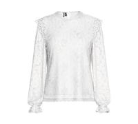 PIECES Pcolline LS Lace Top Noos, Cloud Dancer, M para Mujer