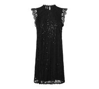 PIECES Pcolline SL Encaje Sequins Dress Noos Vestido, Negro, S para Mujer