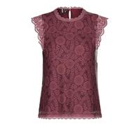 PIECES Pcolline SL Lace Top Noos - Blusa para Mujer, Puerto Tawny., XS