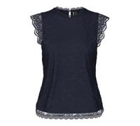 PIECES Pcolline SL Lace Top Noos Blusshirt, Sky Captain, L para Mujer