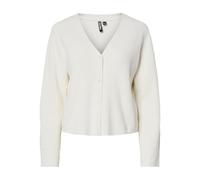 PIECES Pcora LS V-Neck Knit Cárdigan Pwp BC, Cloud Dancer, S para Mujer