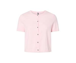 PIECES Pcorina SS O-Neck Knit-Cárdigan PW BC, Pink-a-Boo, XS para Mujer