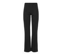 PIECES Pcpaige HW Flared Pants BC Pantalones de Tela, Negro/Detalle: Plateado lúrex, XL Mujeres