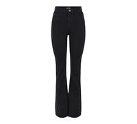 PIECES Pcpeggy Flared Hw Jeans Bl-vi Noos Bc Pantalones, Negro, L para Mujer