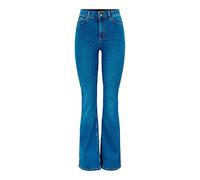 PIECES Pcpeggy Flared HW Jeans MB Noos BC Pantalones Vaqueros, Medio De Mezclilla Azul, M Mujeres