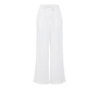 PIECES Pcpia HW Wide Pants Pwp Mm Noos Pantalón De Pierna Ancha, Blanco Brillante, XL Mujeres