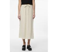 Pieces PCPIA MW ANKLE SKIRT WVN NOOS M Beige