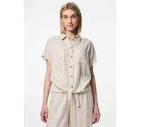Pieces PCPIA SS TIE SHIRT WVN NOOS L Beige
