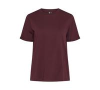 PIECES Pcria SS Fold Up Solid tee Noos BC Camiseta, Puerto Tawny, XL para Mujer
