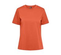 PIECES Pcria SS Solid tee Noos BC Camiseta, Nasturtium, S para Mujer