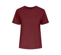 PIECES Pcria SS Solid tee Noos BC Camiseta, Red Dahlia, S Mujeres