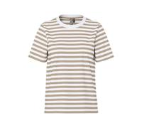 PIECES Pcria SS tee Stripes Noos BC Camiseta, Plata Mink/Stripes:Bright White, XL para Mujer