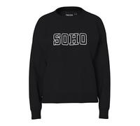 PIECES Pcrisso LS O-Neck Loose Sweat Pwp BC Sudadera, Negro, L para Mujer
