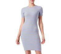 PIECES PCRUKA SS Dress Noos Vestido, Hortensia/Rayas: Menta Plateada, S para Mujer
