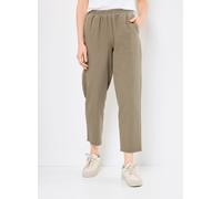 Pieces PCSALLY HW ANKLE PANTS WVN FC M Verde