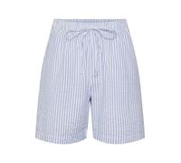 PIECES Pcsally HW Noos-Pantalones Cortos Sueltos, Hortensia/Rayas: Cloud Dancer, L para Mujer